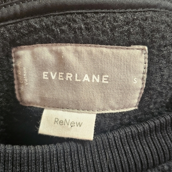 Everlane Womens The ReNew Black Fleece Raglan Sweatshirt Crew Neck Cozy Small - Picture 9 of 12